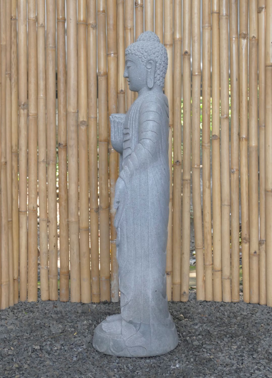  Product image 4 of the product “Standing Buddha with Lotus Flower, ca. 123 cm H ”